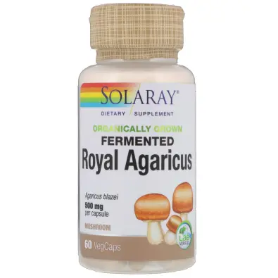 ROYAL AGARICUS 500MG 60 CÁPSULAS SOLARAY